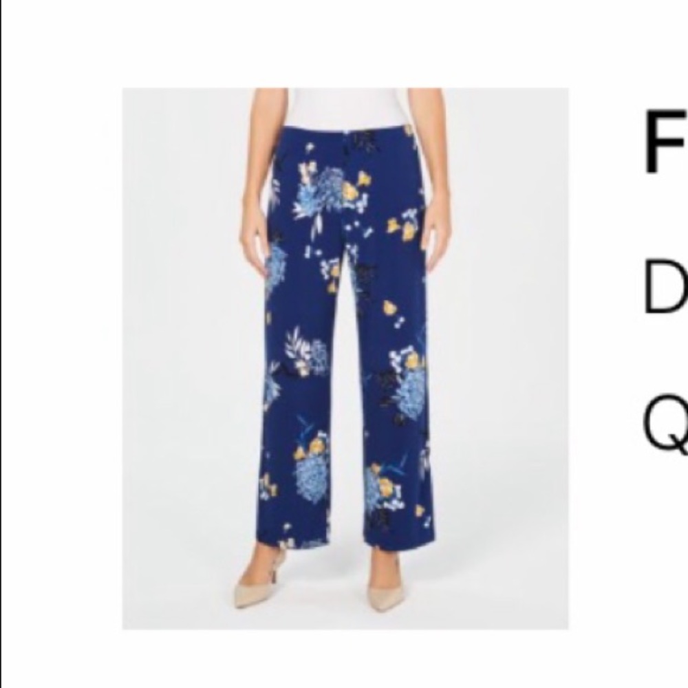 Alfani floral wide leg relaxed pants